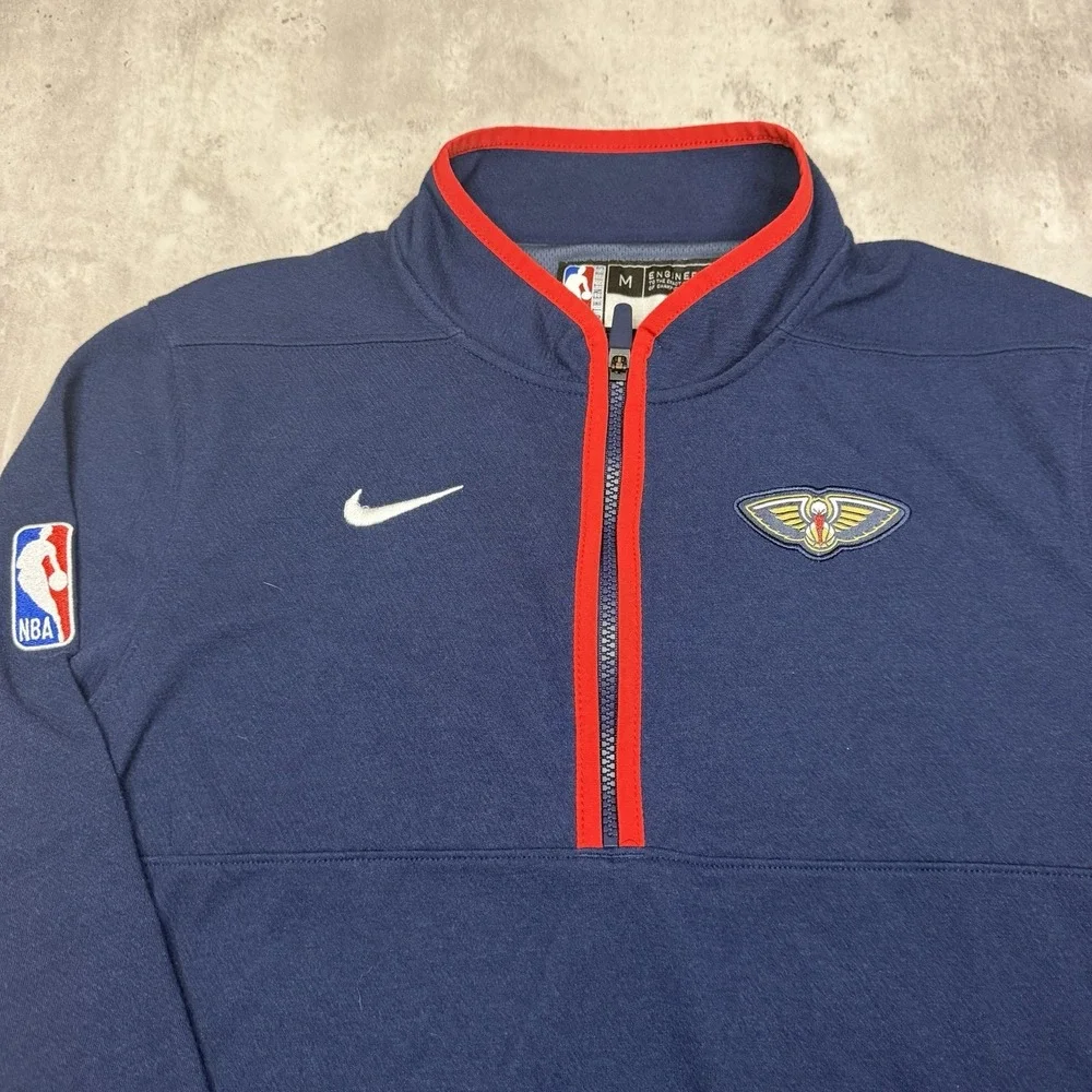 Nike New Orleans Pelicans Coaches Dri-Fit 1/4 Zip Pullover DN8041-419 Mens M